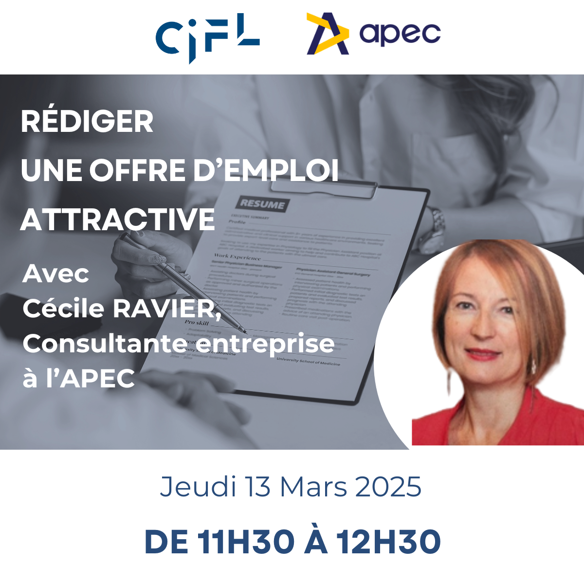 Webinaire APEC Rédiger une offre d'emploi attractive