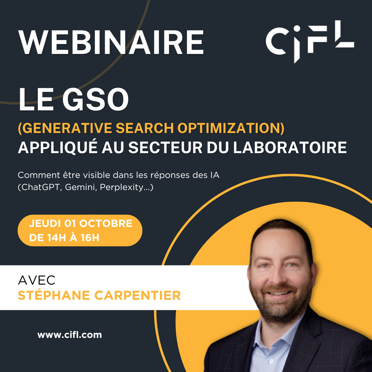 Webinaire "Le GSO (Generative Search Optimization) appliqu&eacute; au secteur du laboratoire"